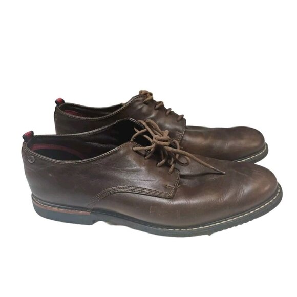 Timberland Shoes Mens Sz 10 Brook Park Oxford Dark Brown Leather Lace Up Loafers main image 8